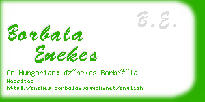 borbala enekes business card